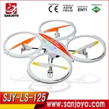 Nuevo arrivalling 2.4GHz 6 ejes Gyro RC Quadcopter Drone w / Camera Outdoor Video Photo Spy 250 pies gama SJY-LS-125